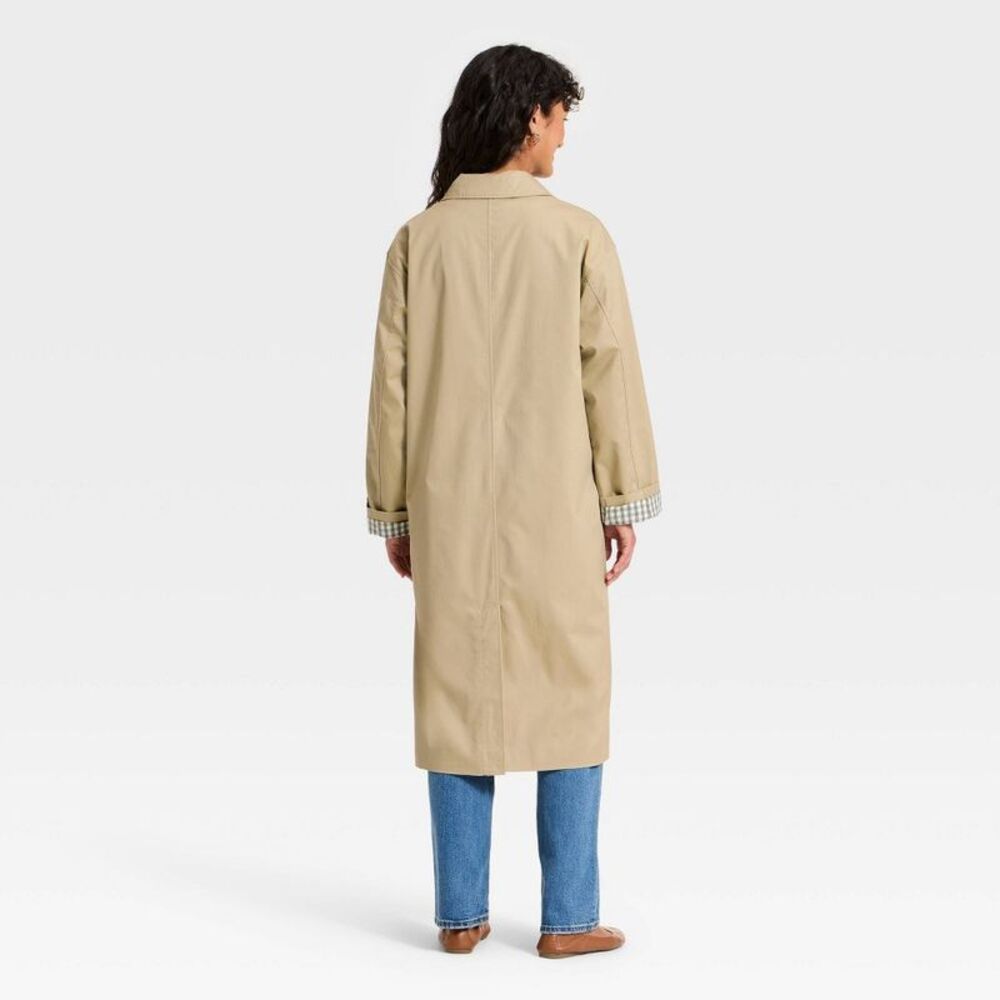 Women's Twill Trench Coat - Universal Thread Tan M - Picture 2 of 3